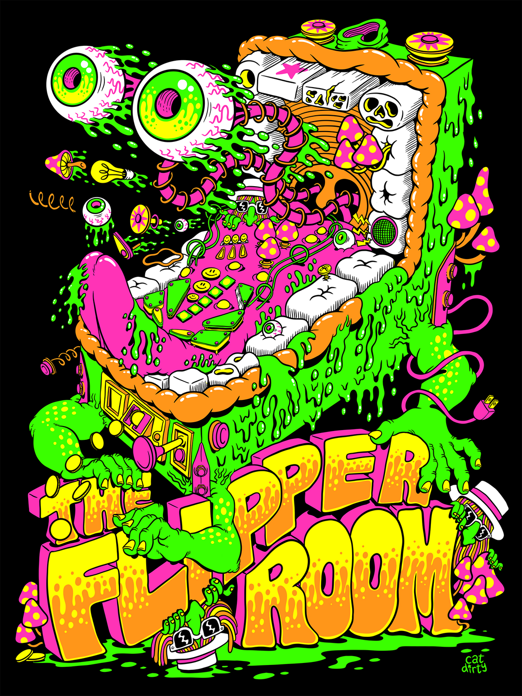 The Flipper Room x CatDirty Poster (Limited Artist Proofs)