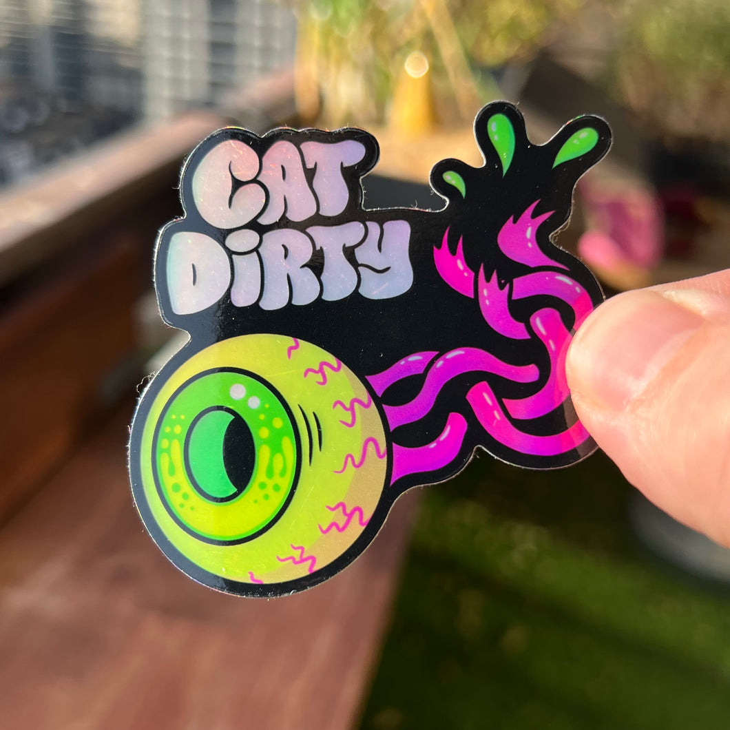 CatDirty Fresh from the Socket Stickers