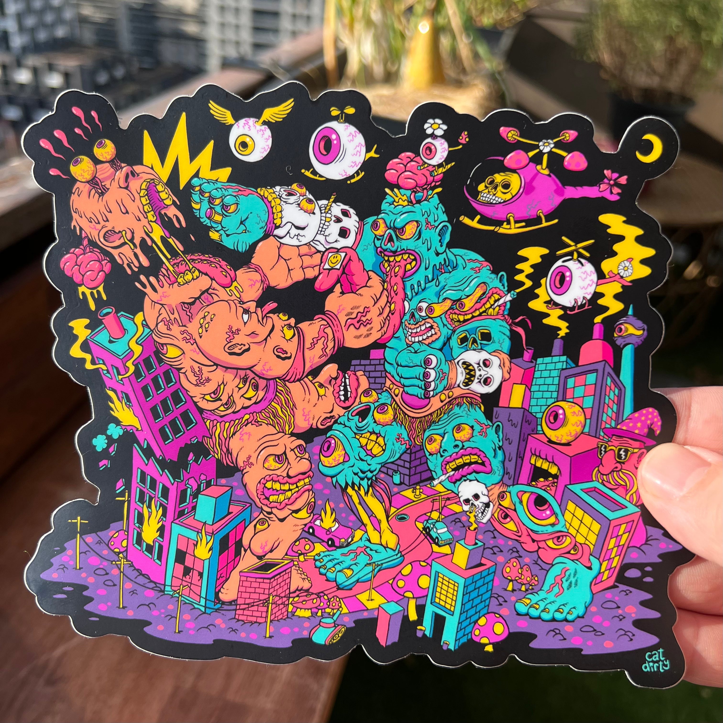 Battle Rattle (XL Sticker) – CatDirty